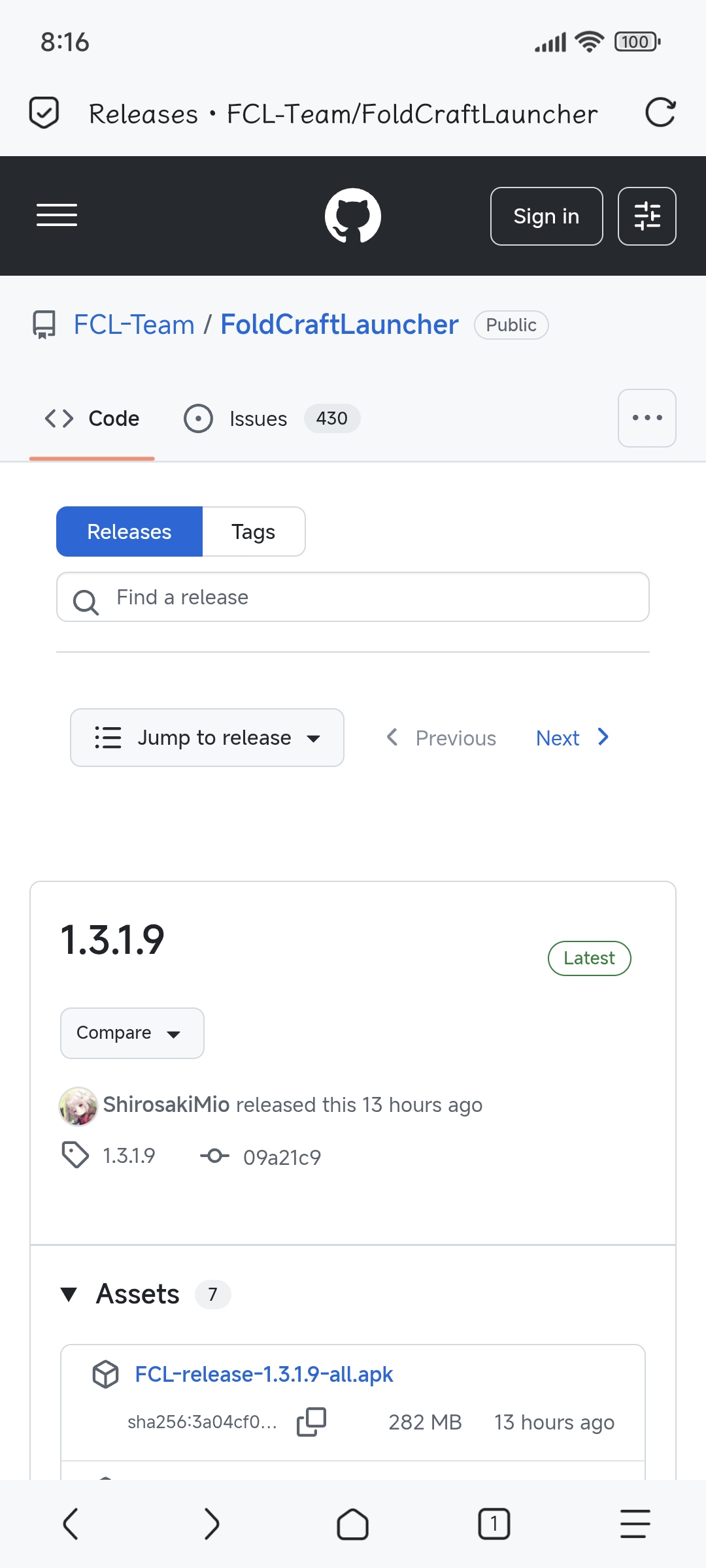 1.访问GitHubRelease
